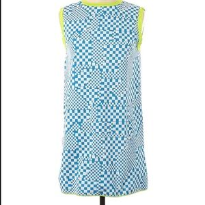 Zara Asymmetrical Dress - Blue and White